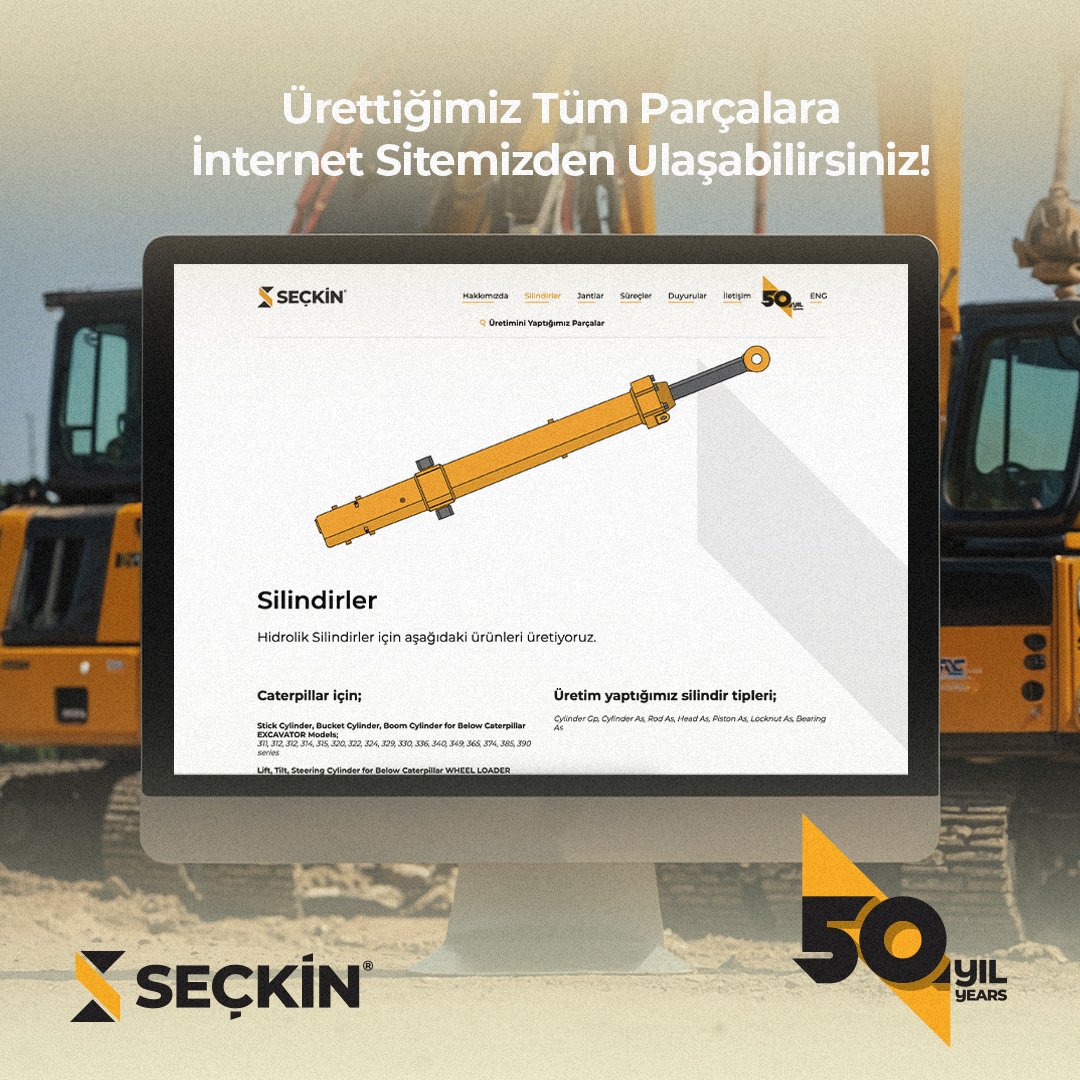 Üretimini yaptığımız hidrolik Silindir ve jantlara ulaşmak için web sitemizi ziyaret edin.

#seckinmakine #hidroliksilindir #lider #ismakinesi #yarımasır #uzman #tecrübe