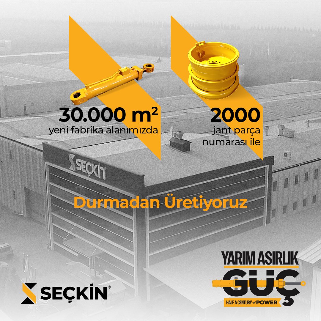 30.000 m2 yeni fabrika alanımızda, 2.000 jant parça numarası ile durmadan üretmeye devam ediyoruz. Üretimini yaptığımız parçalar için web sitemizi ziyaret edebilirsiniz.

#seckinmakine #hidroliksilindir #lider #ismakinesi #yarımasır #uzman #tecrübe