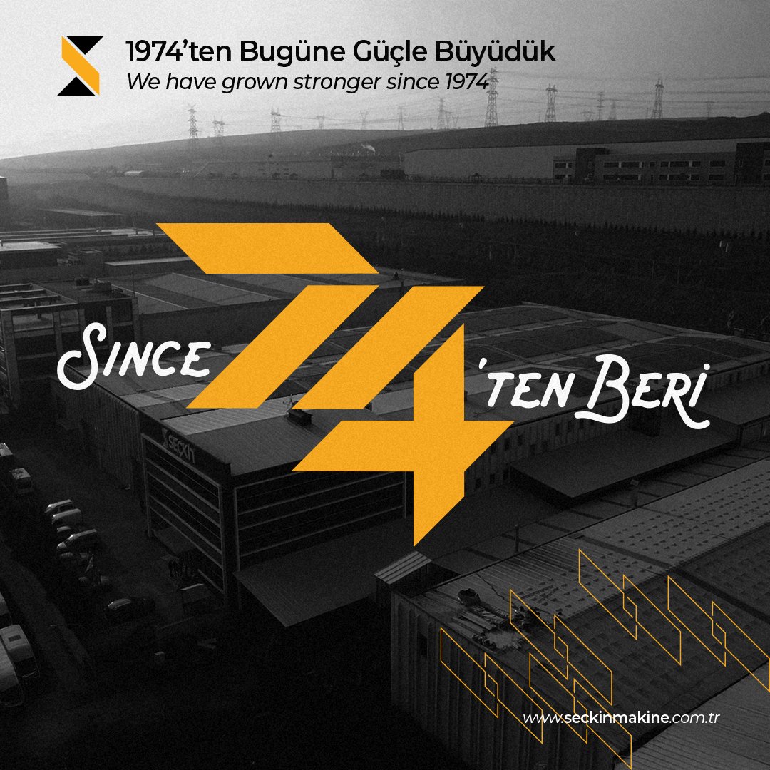 Yıllar önce başlayan yolculuk, bugün binlerce metrekarelik üretim tesislerine dönüştü. 50 yılı aşan üretim tecrübesiyle sahada daima kalitenin adı olduk.

The journey that began years ago has now transformed into production facilities spanning thousands of square meters. With over 50 years of production experience, we have always been synonymous with quality in the field.

#seckinmakine #tecrübe #güven #kalite