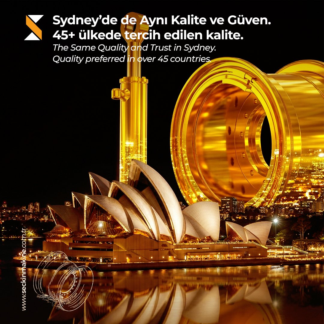 Dünyanın diğer ucu Sydney’de de, en zorlu sahalarda da… Seçkin Makine; dayanıklılığı, mühendisliği ve güveni temsil eder. 45+ ülkede tercih edilen kalite, global sahada aynı kararlılıkla çalışmaya devam ediyor.

Even on the other side of the world, in Sydney, and on the most challenging terrains... Seçkin Makine represents durability, engineering, and reliability. Preferred in over 45 countries, its quality continues to operate with the same determination on the global stage.

#seçkinmakine #jant #silindir #rim #cylinder