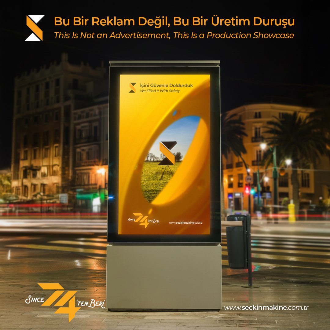 Seçkin Makine için görünür olmak değil, kalite standartlarını korumak önemlidir. Bu billboard bir kampanya değil, 50 yıla yaklaşan üretim anlayışının özetidir.

For Seçkin Makine, it is not about being visible, but about maintaining quality standards. This billboard is not a campaign, but a summary of a production philosophy approaching 50 years.

#seçkinmakine #tecrübe #jant #şaft #silindir #işmakineleri #güç #kalite