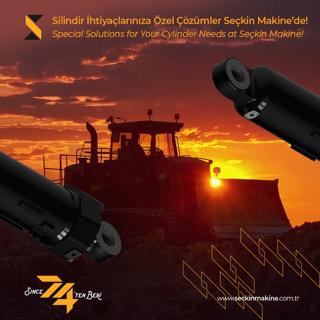 Wheel Loader
Motor Grader
Excavator
Backhoe Loader
Articulated/Off Highway
Track Type Tractor
Load Haul Dump
Off Highway Truck 

Tüm bu makineler için tüm silindirler Seçkin Makine'de!

All cylinders for all these machines are at Seçkin Makine!

#seckinmakine #silindir #güç