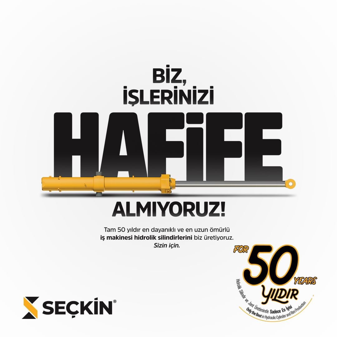 Tam 50 yıldır, en dayanıklı ve en uzun ömürlü iş makinesi hidrolik silindirlerini üretiyoruz!
